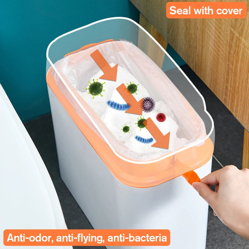 New Induction Trash Can Smart Sensor Garbage Bin Automatic Sealing 18L Kitchen Bathroom Waterproof Large Privacy Trash Bin