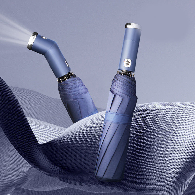Creative Adjustable Rotating LED Flashlight Umbrella