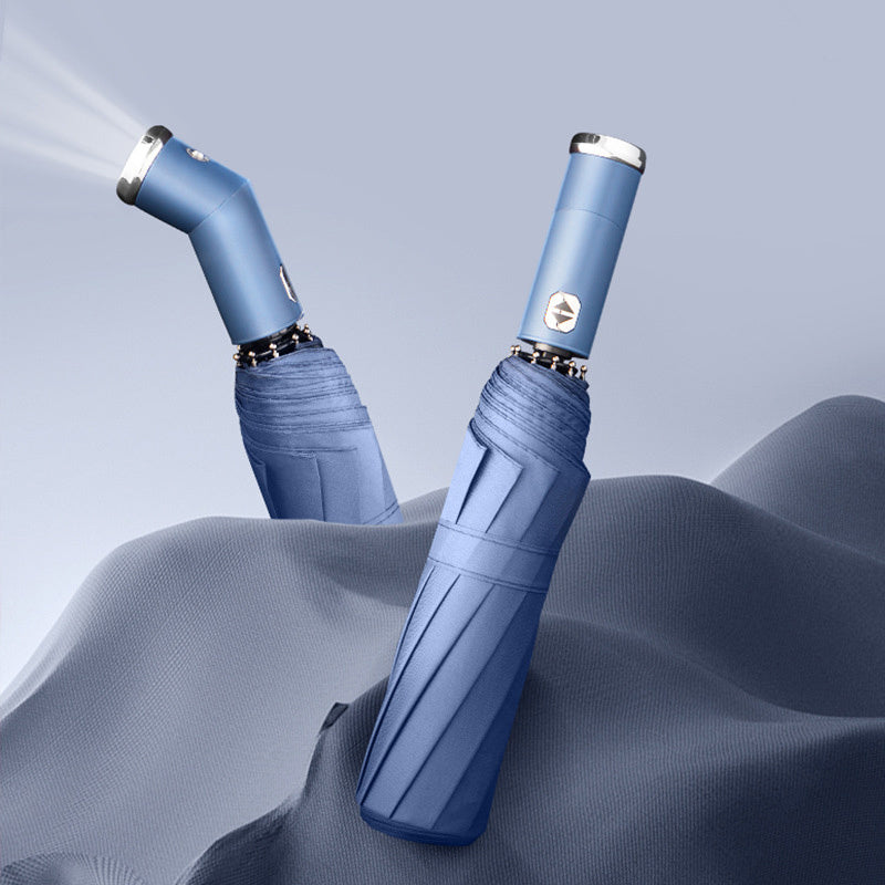 Creative Adjustable Rotating LED Flashlight Umbrella