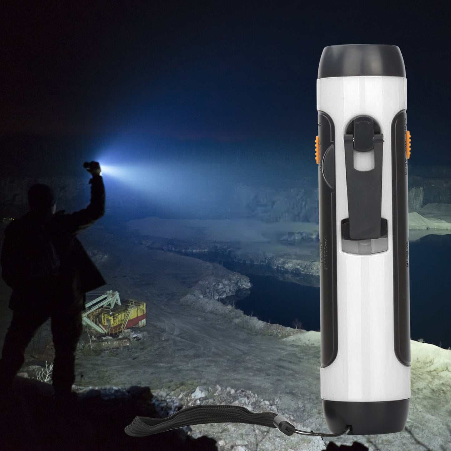 Outdoor Travel Emergency FM Rechargeable Alarm Flashlight